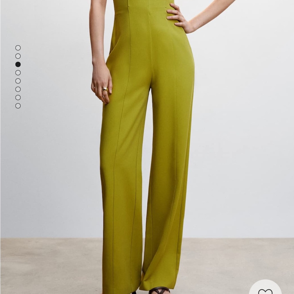 Mango Chartreuse Jumpsuit
